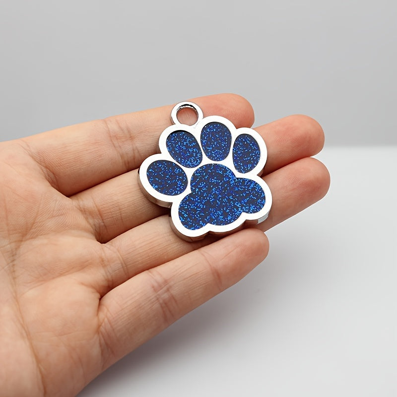 Médaille Patte colorée pour collier de Chien