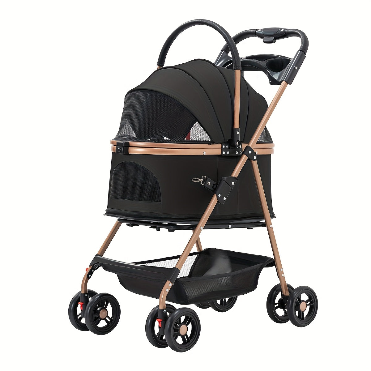 Poussette Multifonction 3-en-1 avec Panier Amovible pour Animaux