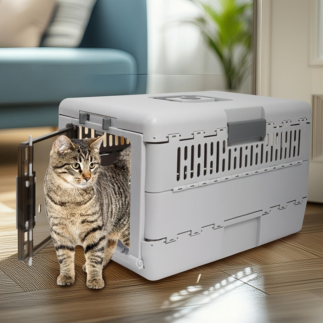 Cage de Transport Pliable pour Chat – Design Rigide & Aéré