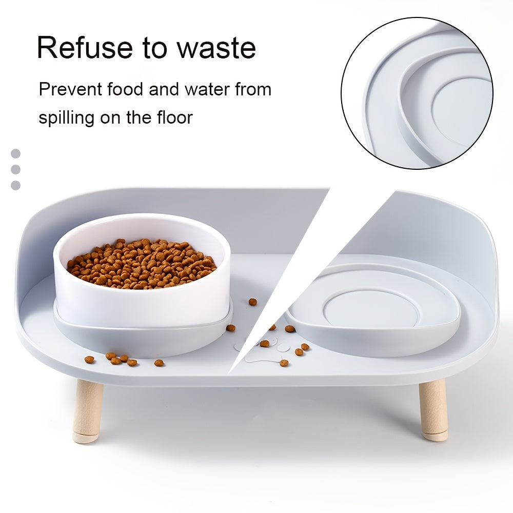 Station d’Alimentation Double Antidérapante avec Rebords – Plastique