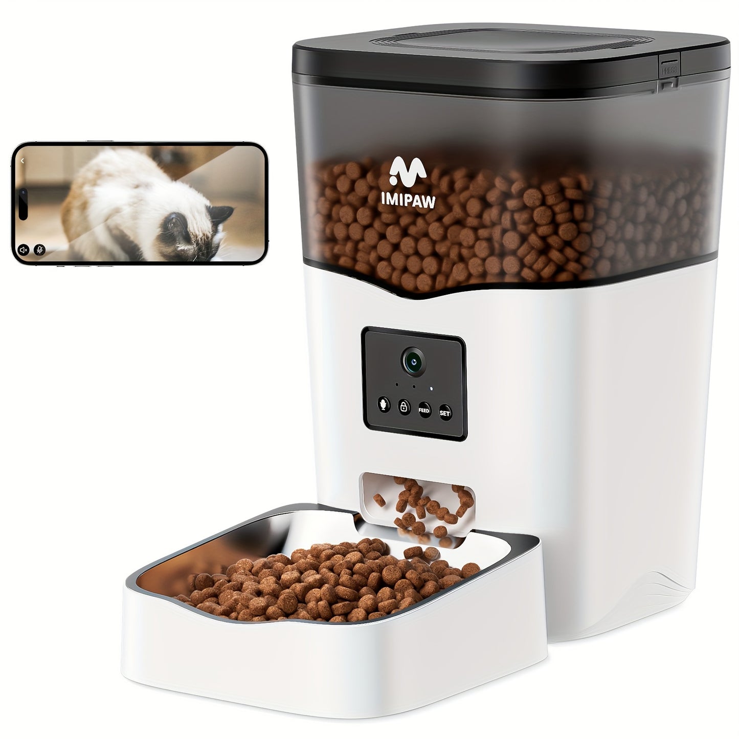 Distributeur Automatique Connecté 3L pour Chiens et Chats IMIPAW