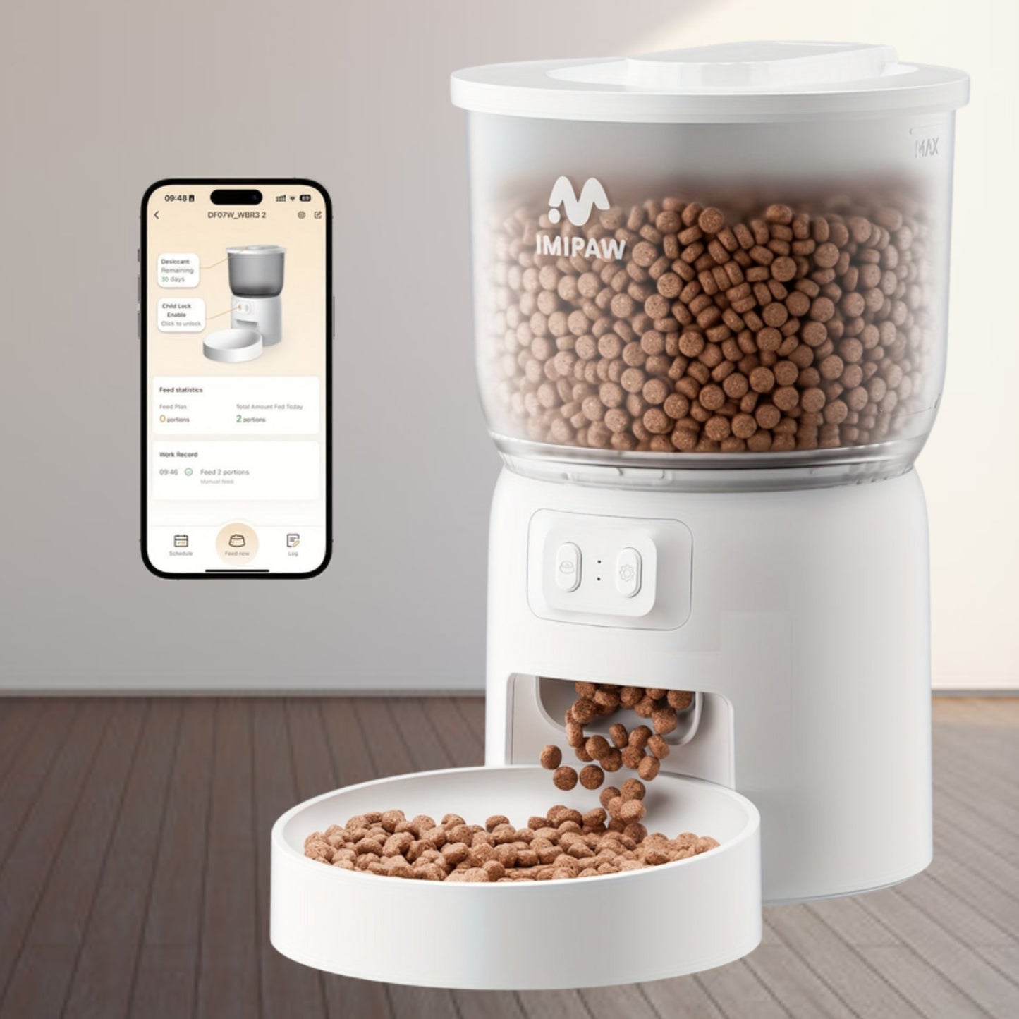 Distributeur 3L connecté pour croquettes Chien & Chat
