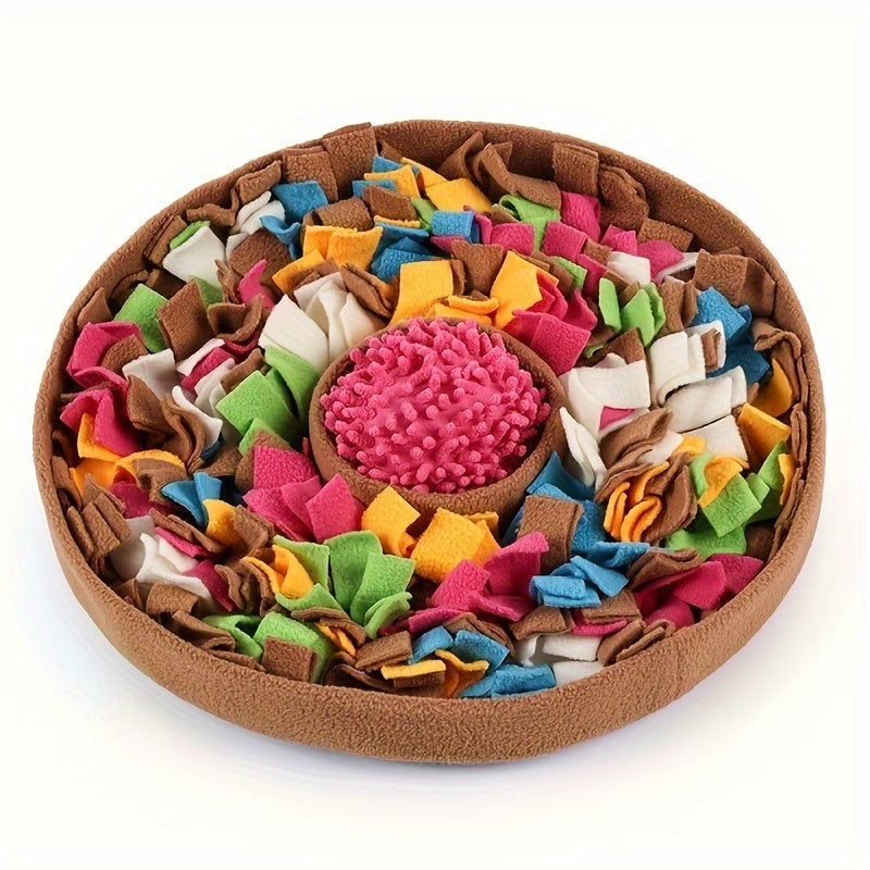 Tapis de Fouille Rond Multicolore pour Chien