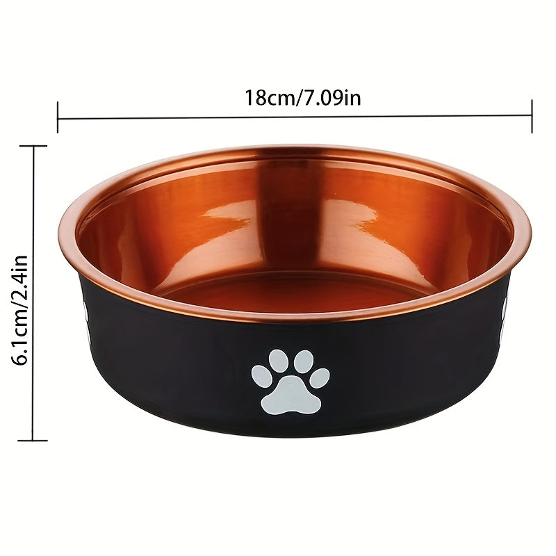 Lot de 2 gamelles inox antidérapantes pour chien
