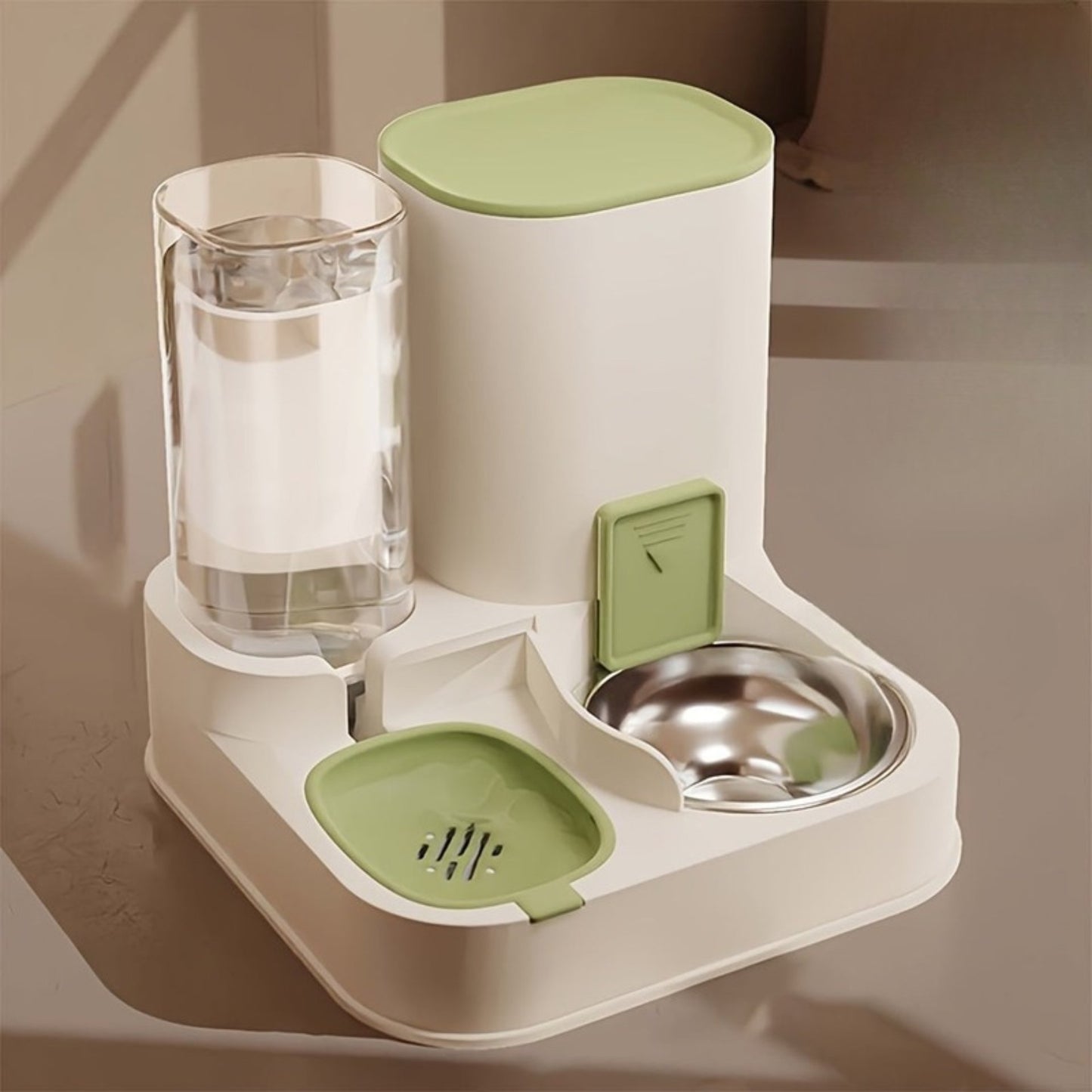 2 en 1 Distributeur automatique nourriture & eau pour chien et chat