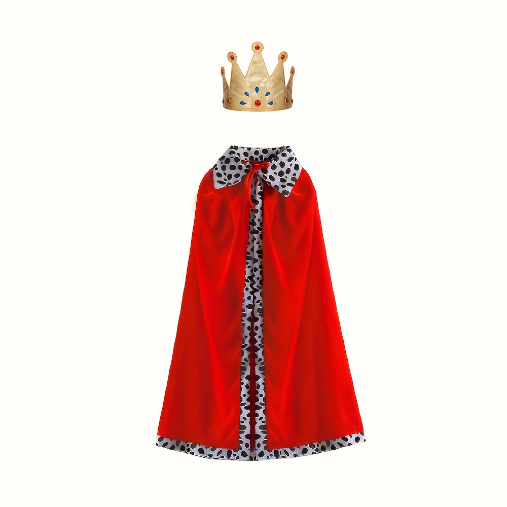 Costume Royal avec Cape et Couronne pour Chiens Moyens