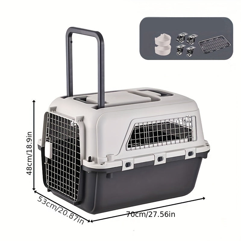 Caisse de Transport à Roulettes pour Chien