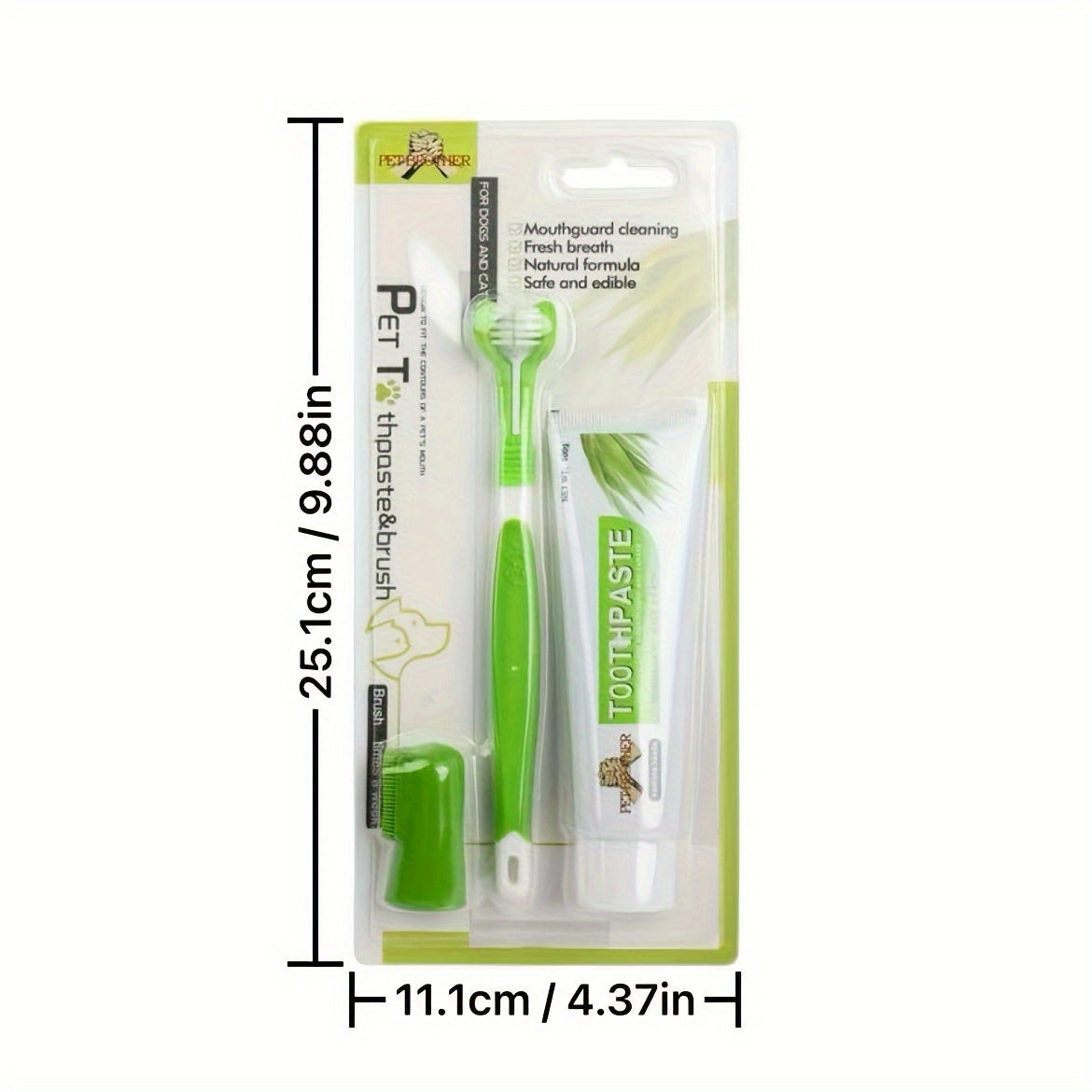 Kit Brosse à Dents 3 en 1 pour Animaux
