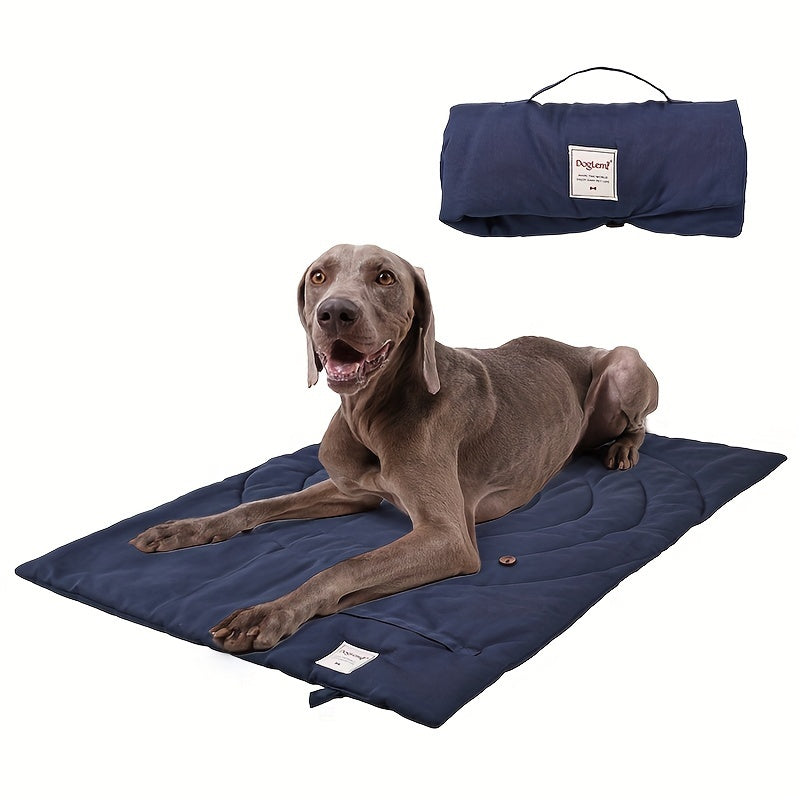 Couverture Pliable Rétro pour Chien – Matelassée, Portable et Élégante