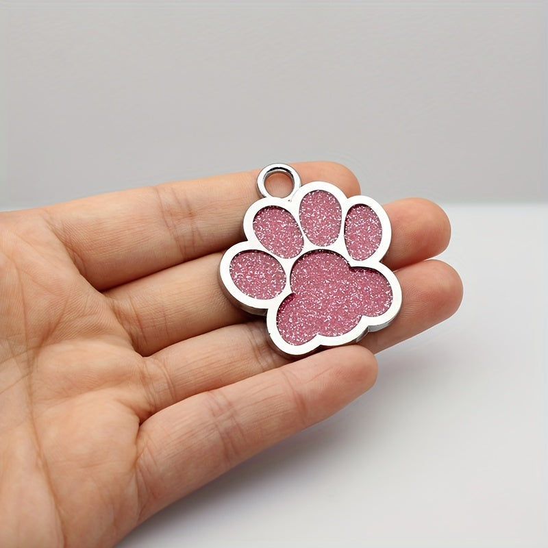 Médaille Patte colorée pour collier de Chien