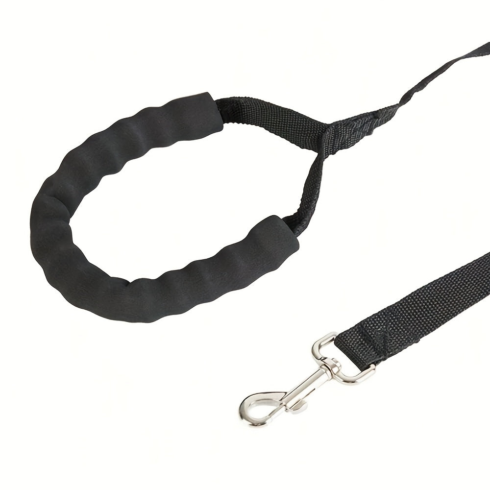 Longe Noire avec Poignée Mousse pour Chien – 1,5 m à 20 m