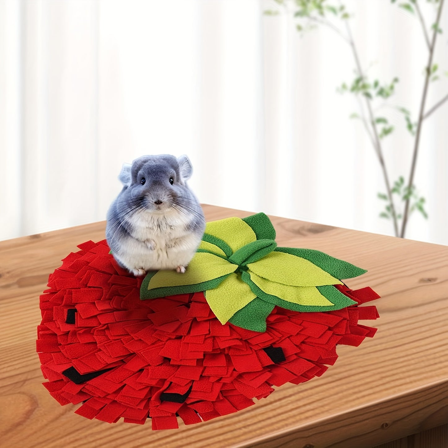 Tapis de Fouille Fraise en Polaire pour Chiens et Chats