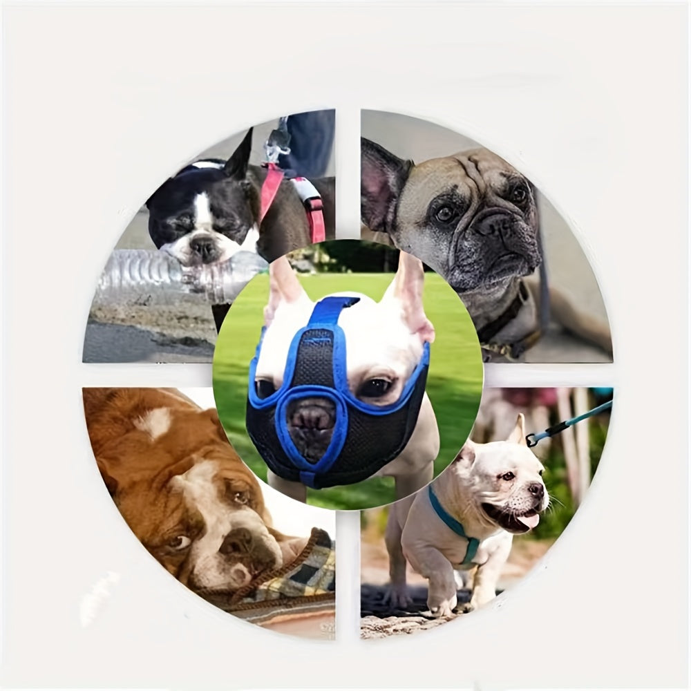 Muselière Ajustable en Maille Respirante pour Bouledogue