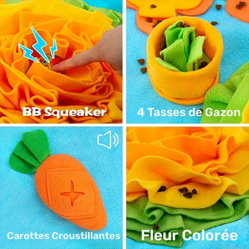 Grand Tapis de Fouille – Jouet de Recherche Olfactive pour Chien