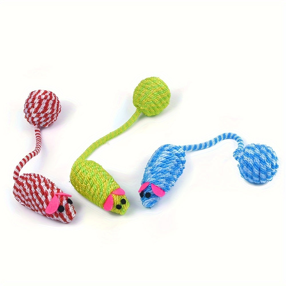 Jouet Souris en Peluche avec Balle pour Chat