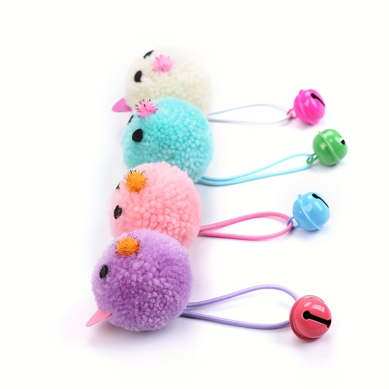 Jouet Souris en Peluche avec Clochette pour Chat