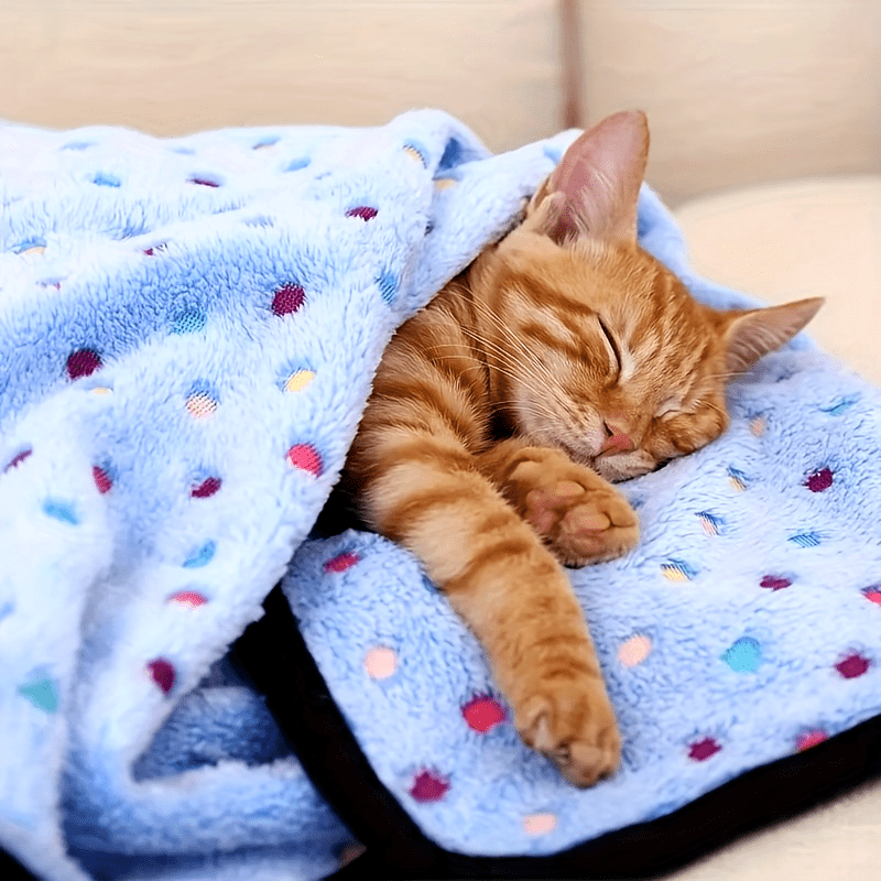 Couverture Douce à Pois Colorés pour Chien et Chat