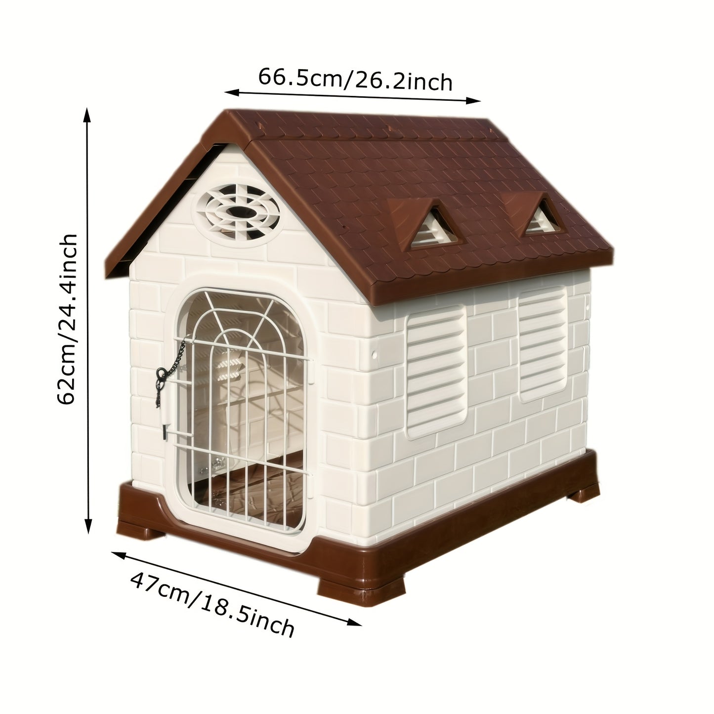 Niche Plastique Élevée avec Aération pour Chien