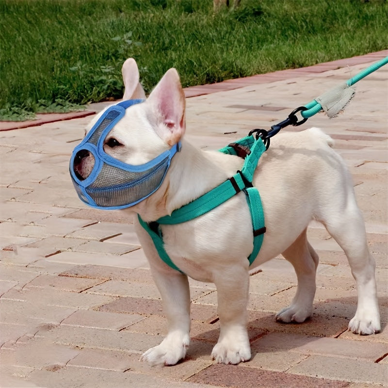 Muselière Ajustable en Maille Respirante pour Bouledogue