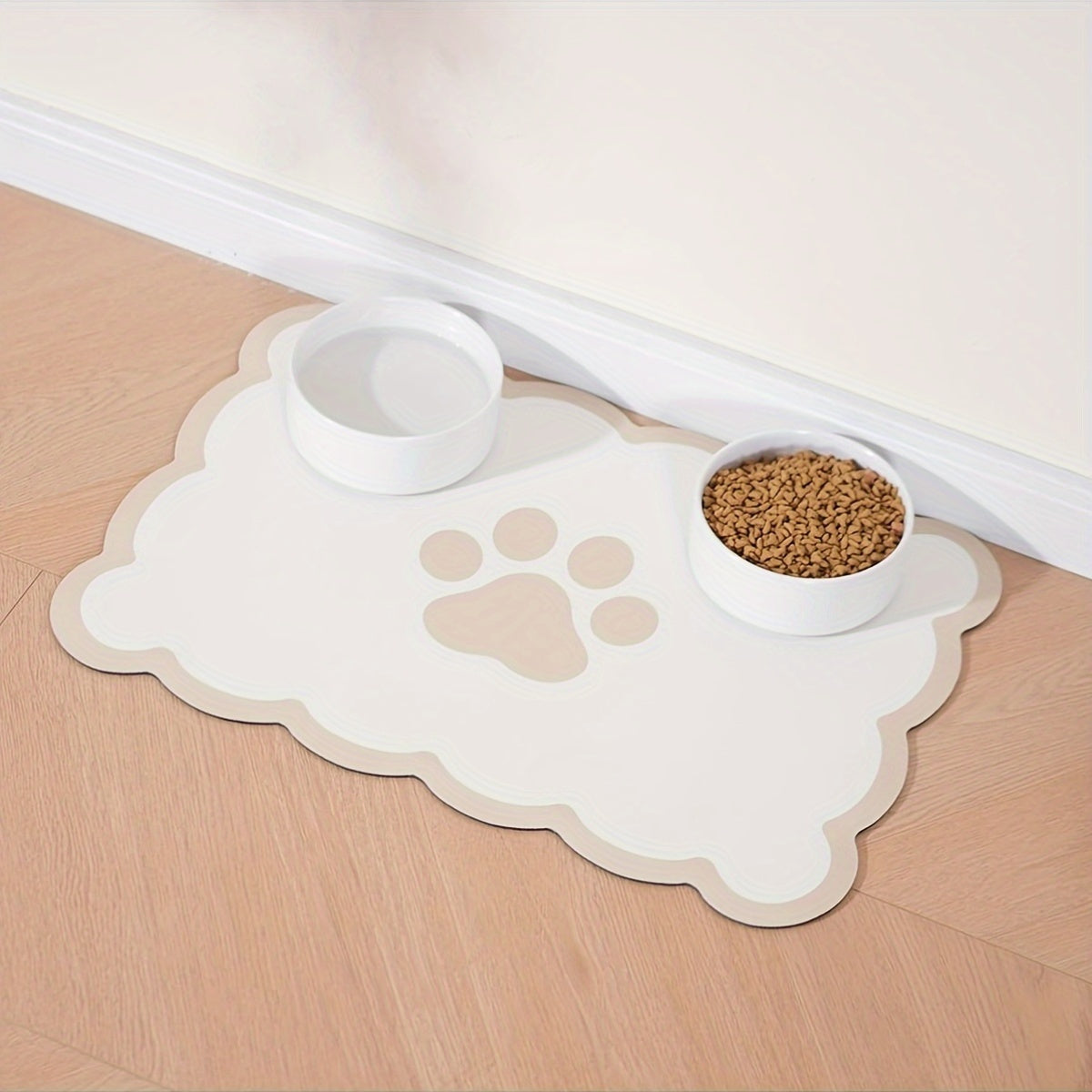 Tapis gamelle absorbant en diatomite pour chien et chat