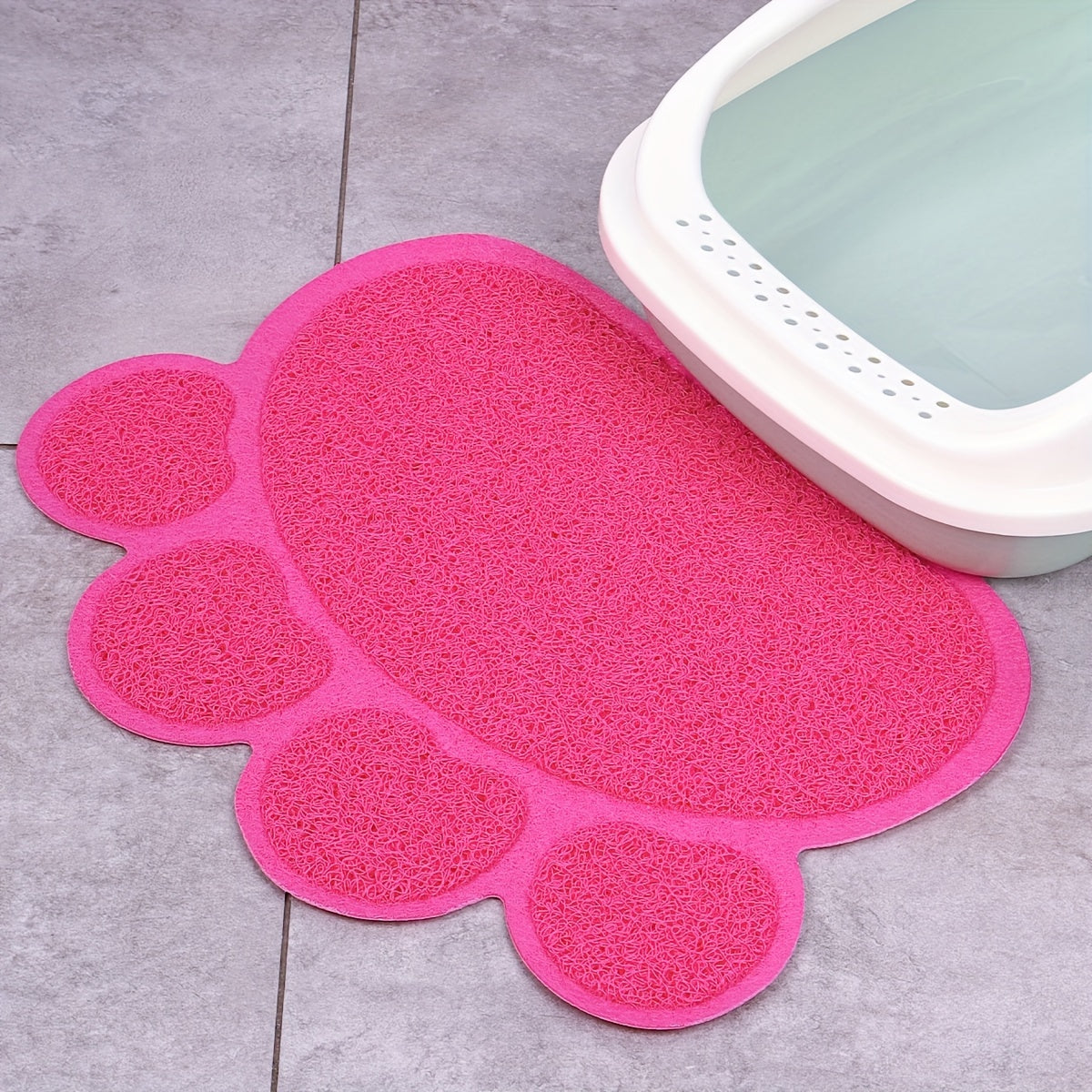 Tapis de Litière Antidérapant en Forme de Patte