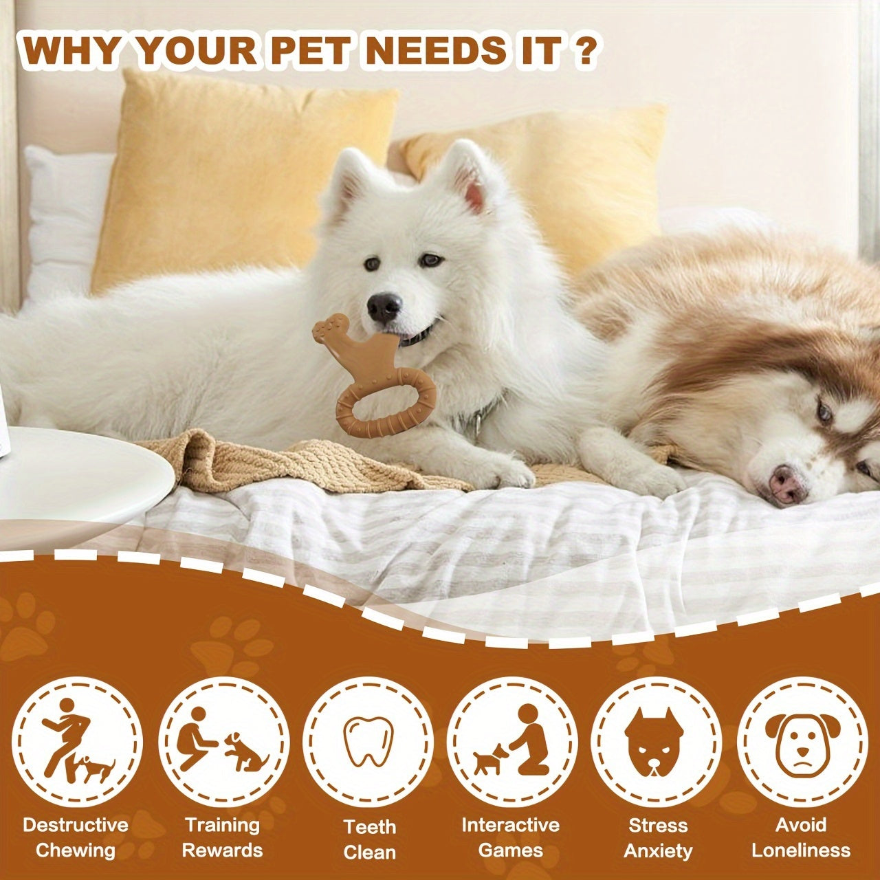 Jouet à Mâcher Résistant en Nylon pour Chiens