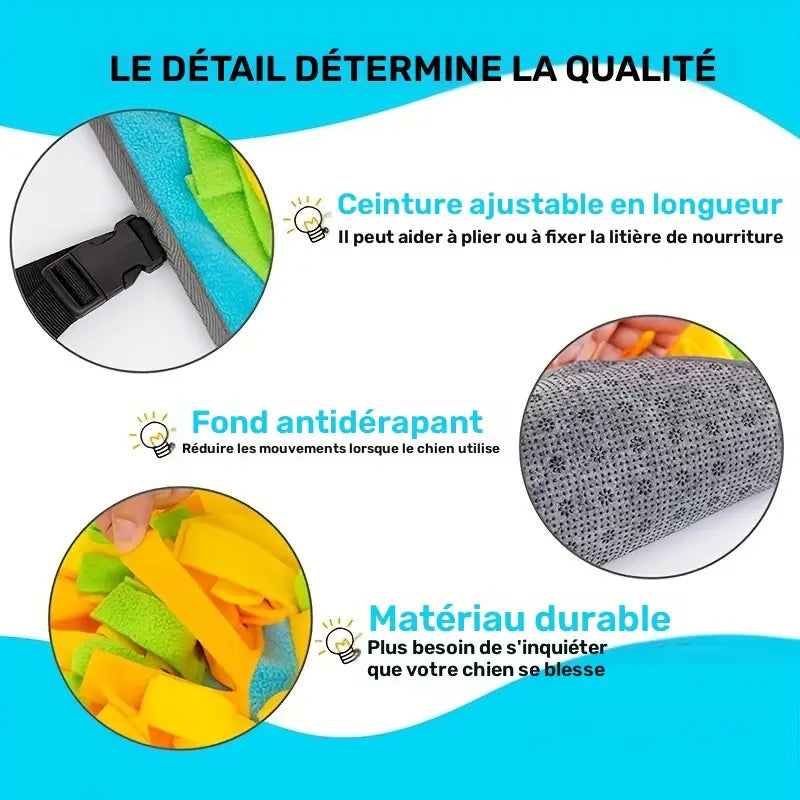 Grand Tapis de Fouille – Jouet de Recherche Olfactive pour Chien