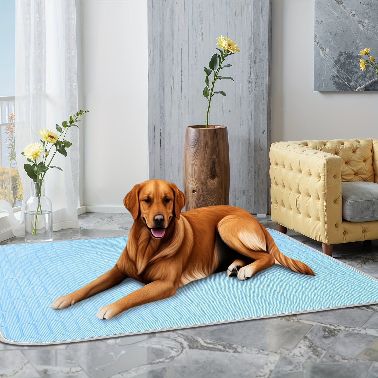 Tapis Rafraîchissant Matelas Estival Lavable pour Chiens et Chats
