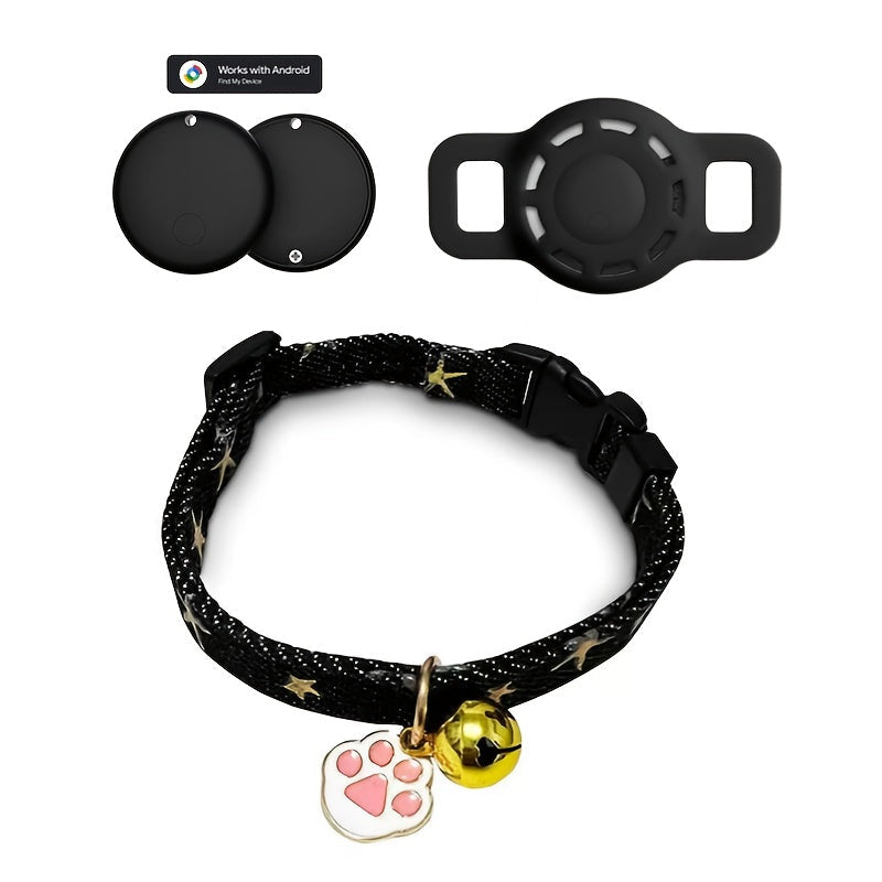 Collier GPS Intelligent pour Chat avec Dispositif Anti-Perte et Support Protecteur