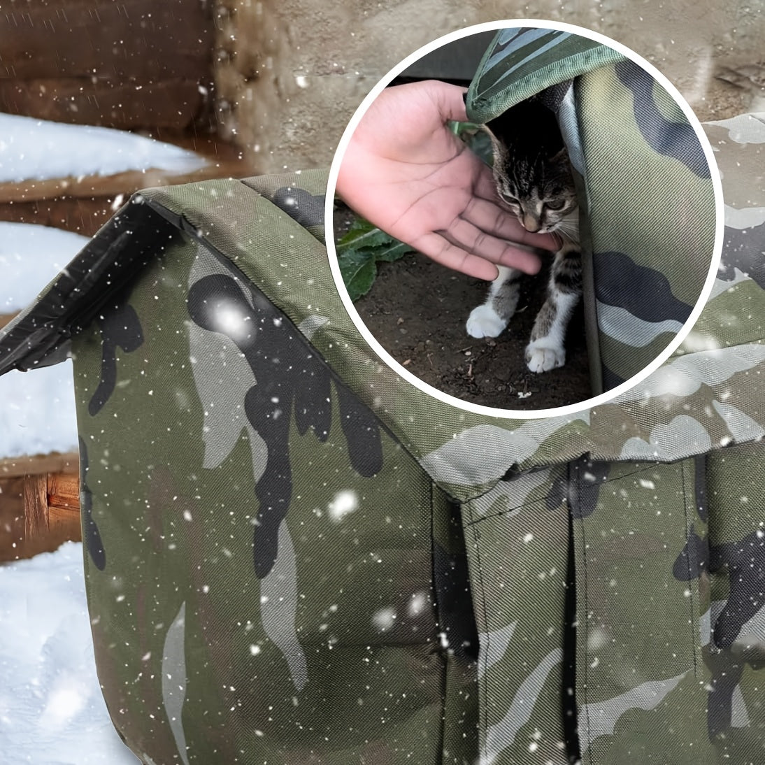 Refuge Camo Robuste et Imperméable pour Chats et Chiens