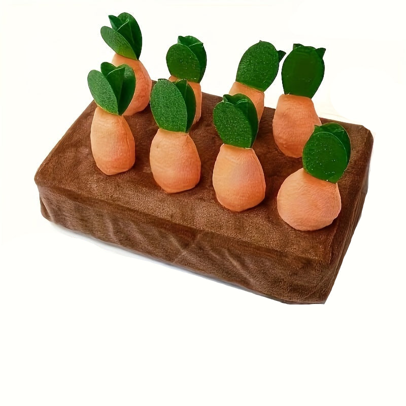 Jeu de Récolte de Carottes en Peluche pour Chiens