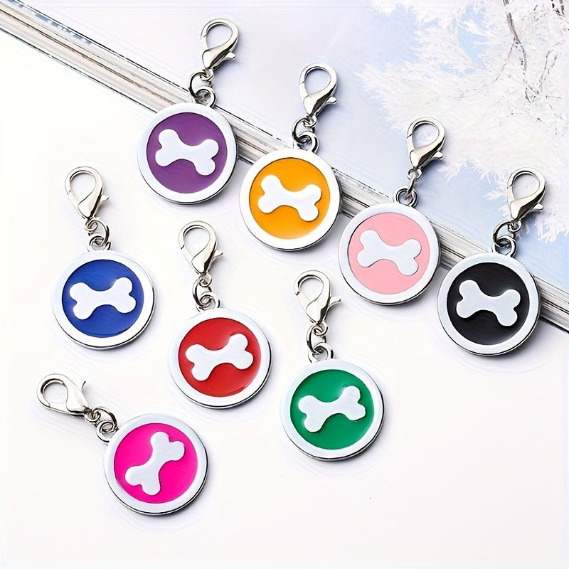 Lot de 2 Médailles rondes pour collier de Chien