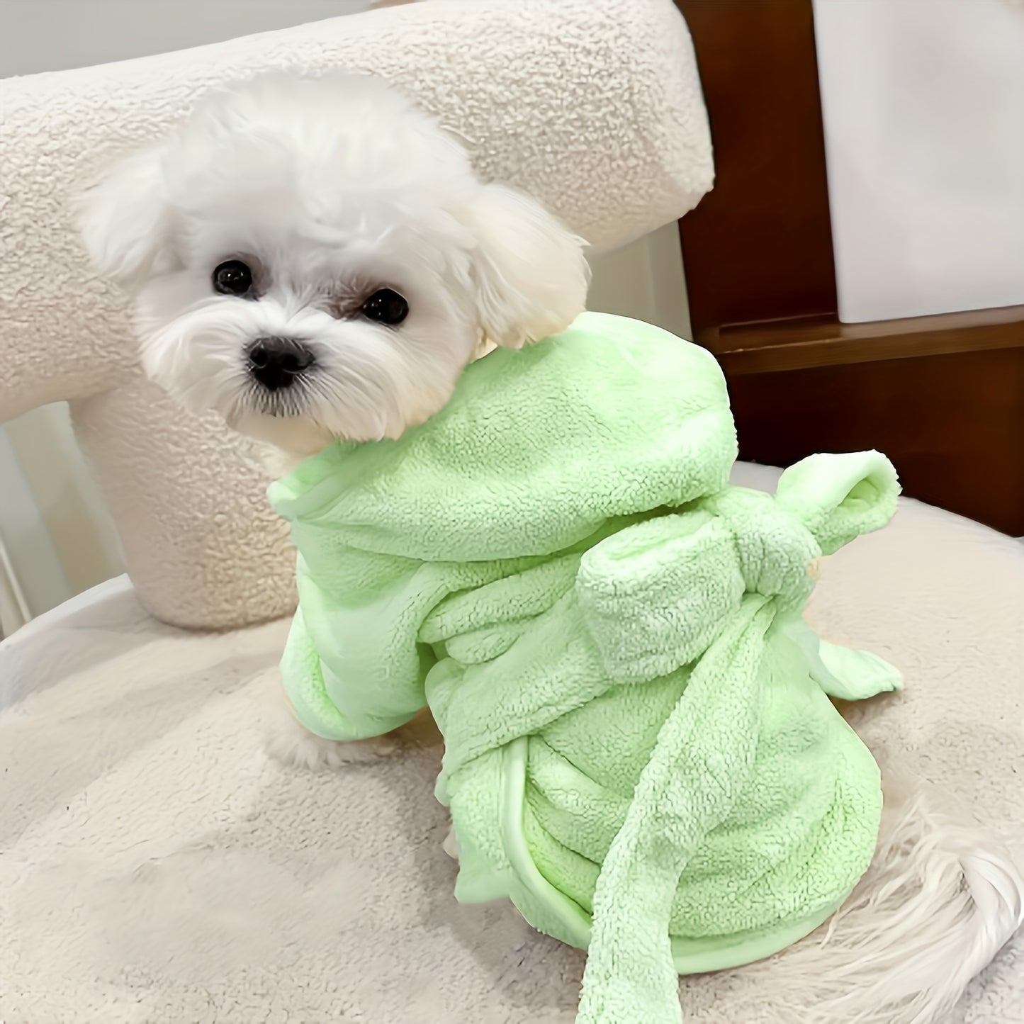 Peignoir Éponge Douce pour Chiens et Chats