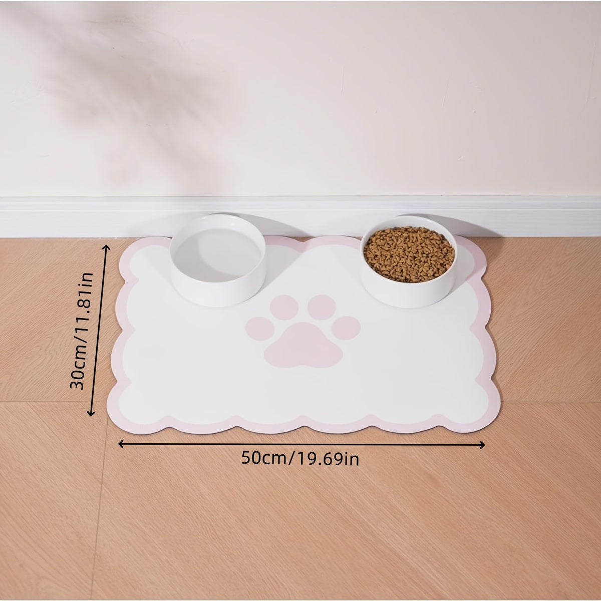 Tapis gamelle absorbant en diatomite pour chien et chat