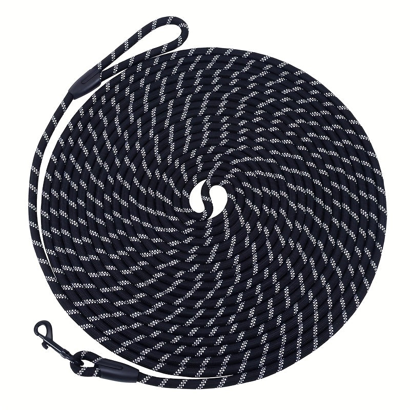 Longe d’entraînement Réfléchissante en Corde Tressée – 4,5M/6M pour Chien