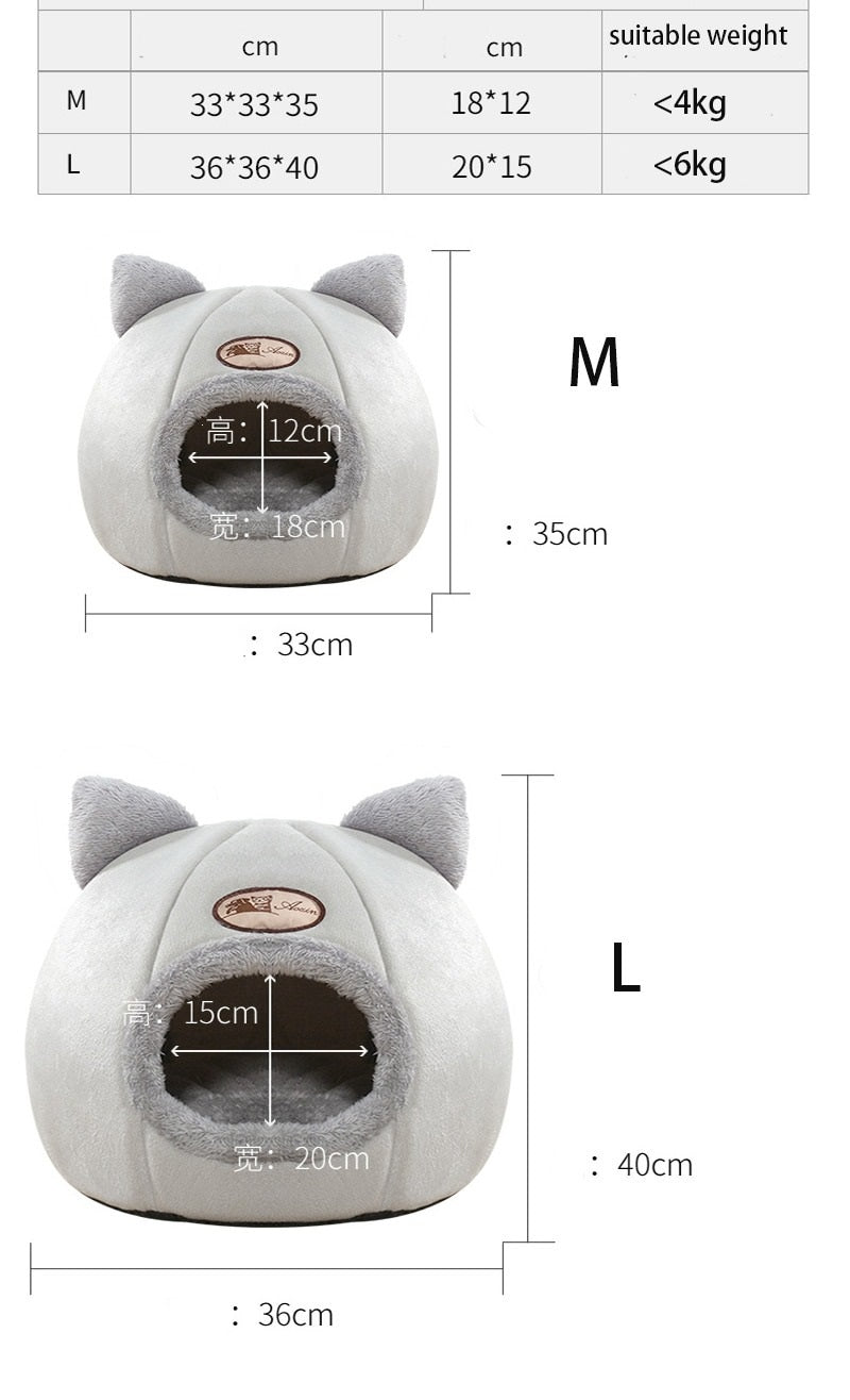 Tente Douillette pour Chat et Petit Chien – Hiver & Confort Total