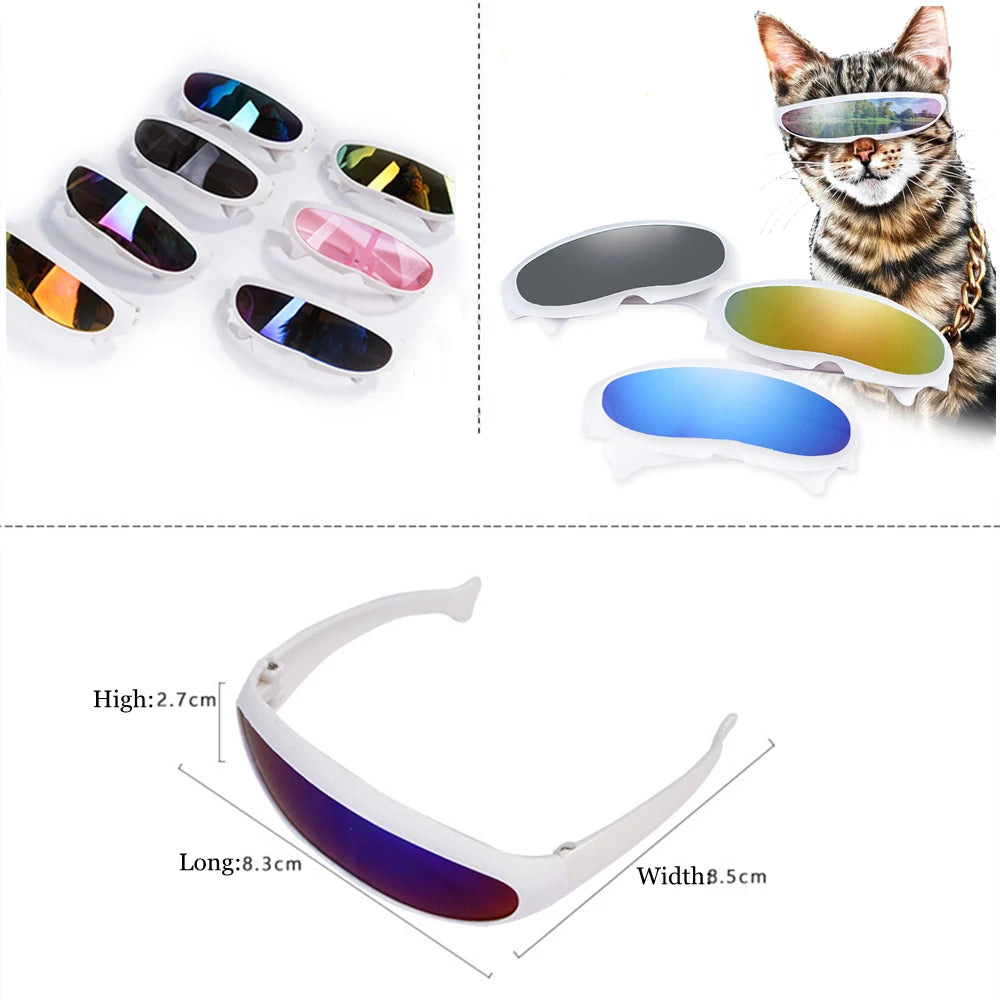 Lunettes Futuristes Réfléchissantes pour Chats et Petits Chiens