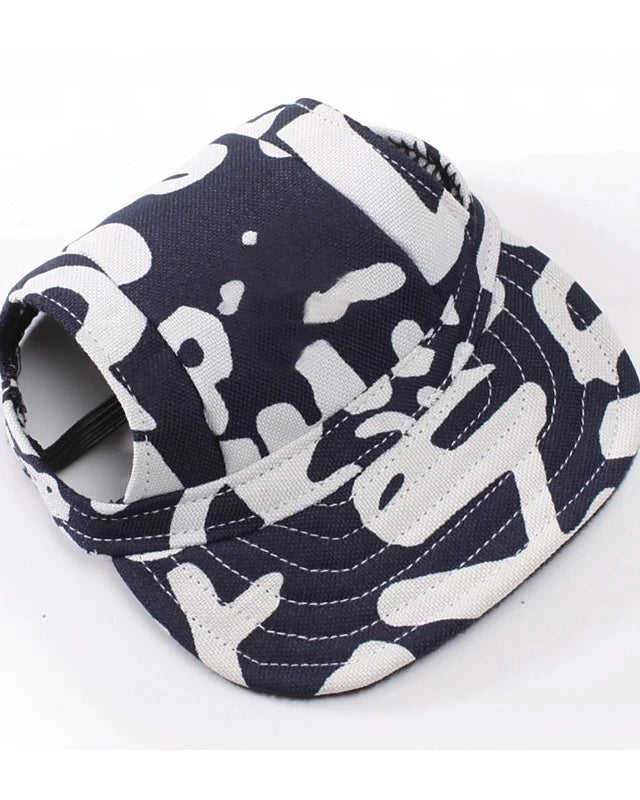 Casquette d'Été pour Petit Chien – Motifs Variés avec Trous pour Oreilles