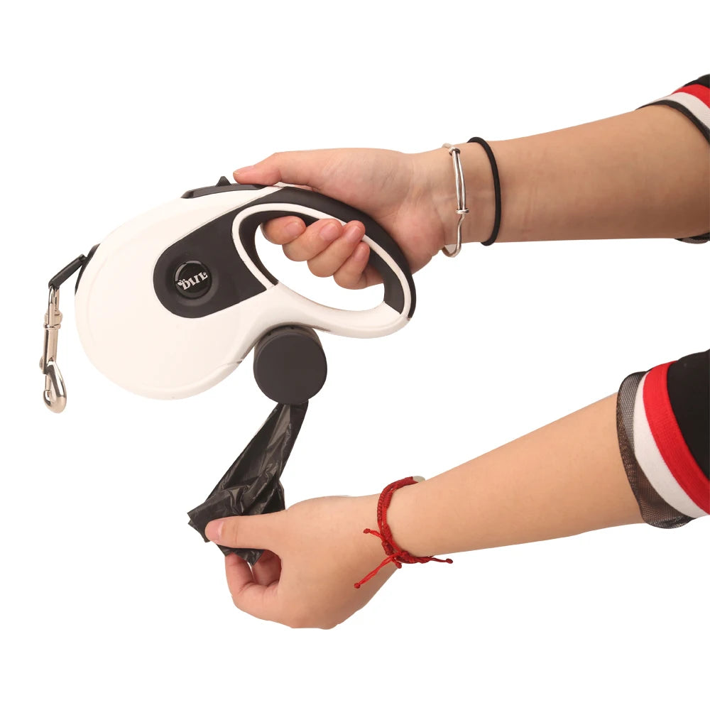 Laisse Enrouleur + Distributeur Sacs pour Chien