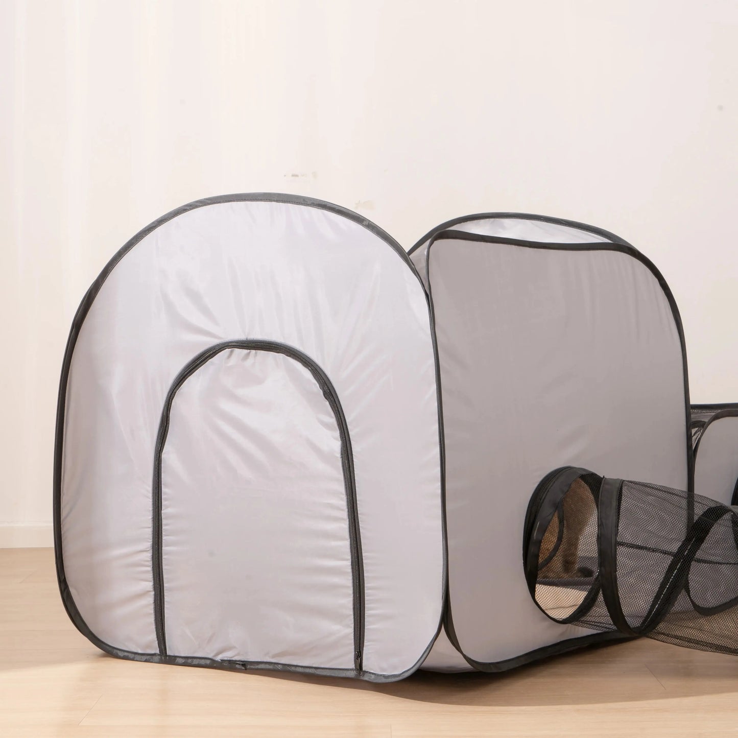 Enclos Pliable avec Tunnel pour Chats et Petits Chiens