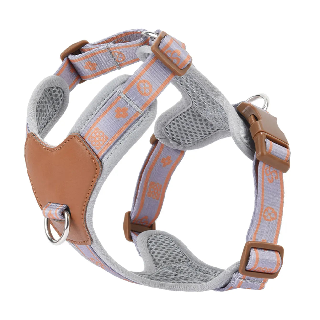 Harnais Simili Cuir Anti-Traction pour Petit Chien