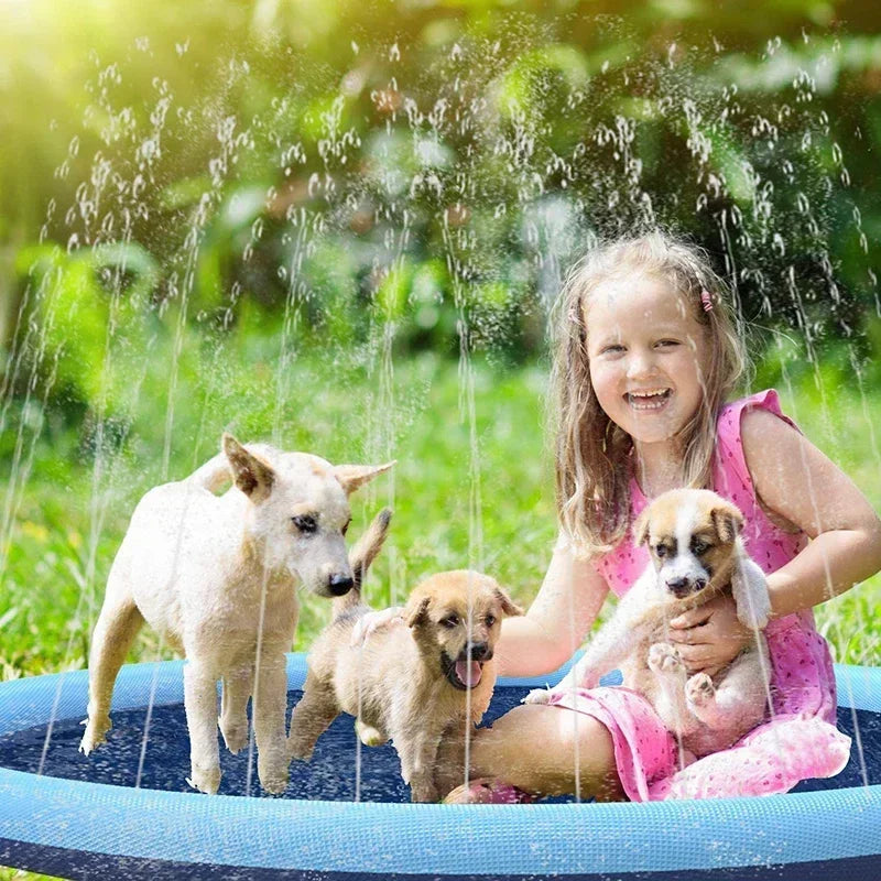 Piscine Tapis Arroseur d'Été pour Chiens et Enfants