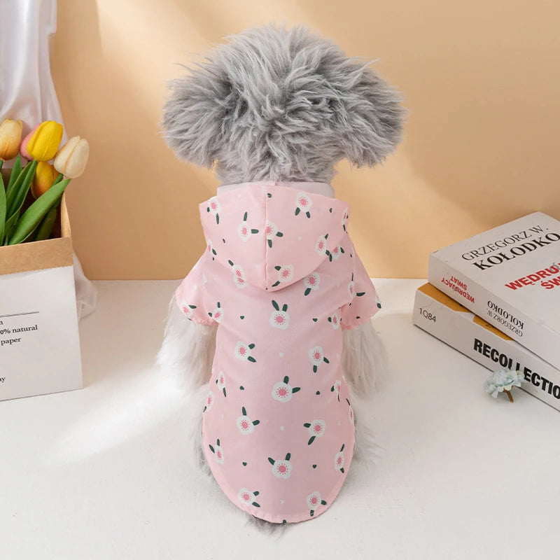 Manteau Imperméable d’Été pour Petits Chiens avec Manches Courtes