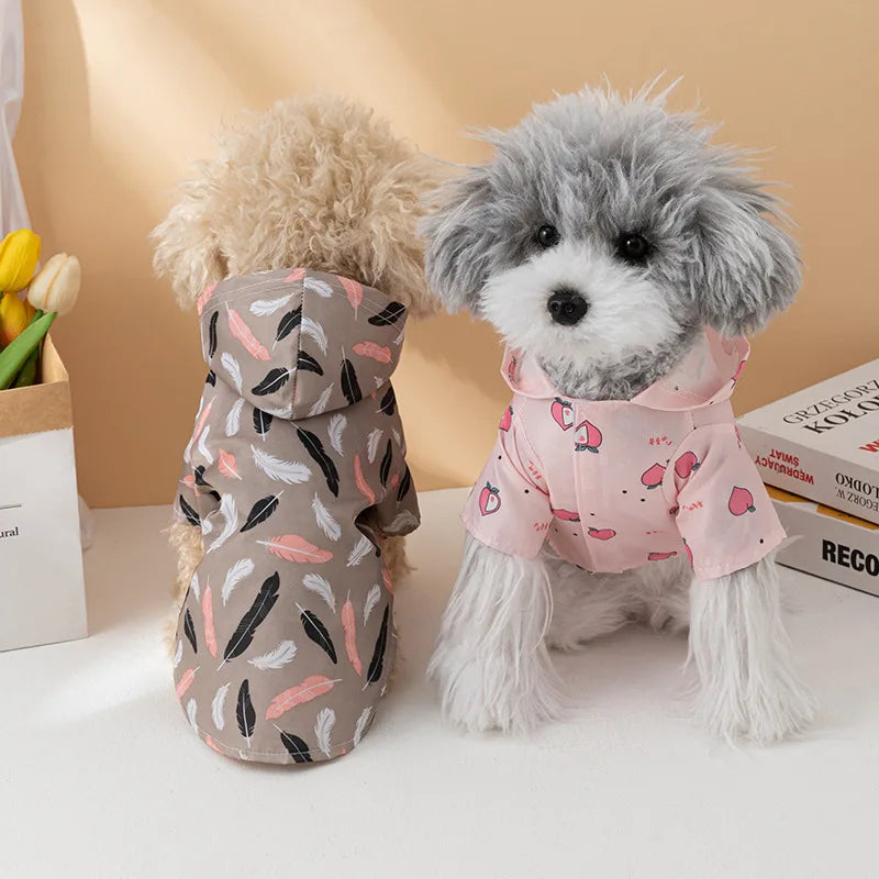 Manteau Imperméable d’Été pour Petits Chiens avec Manches Courtes