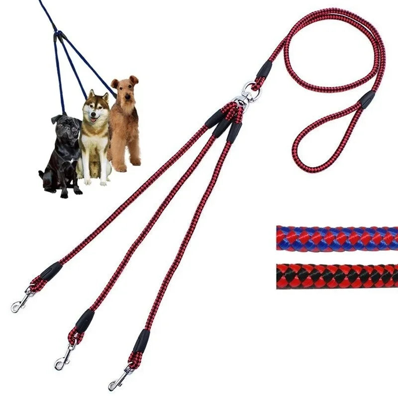 Laisse Triple en Corde pour Chien