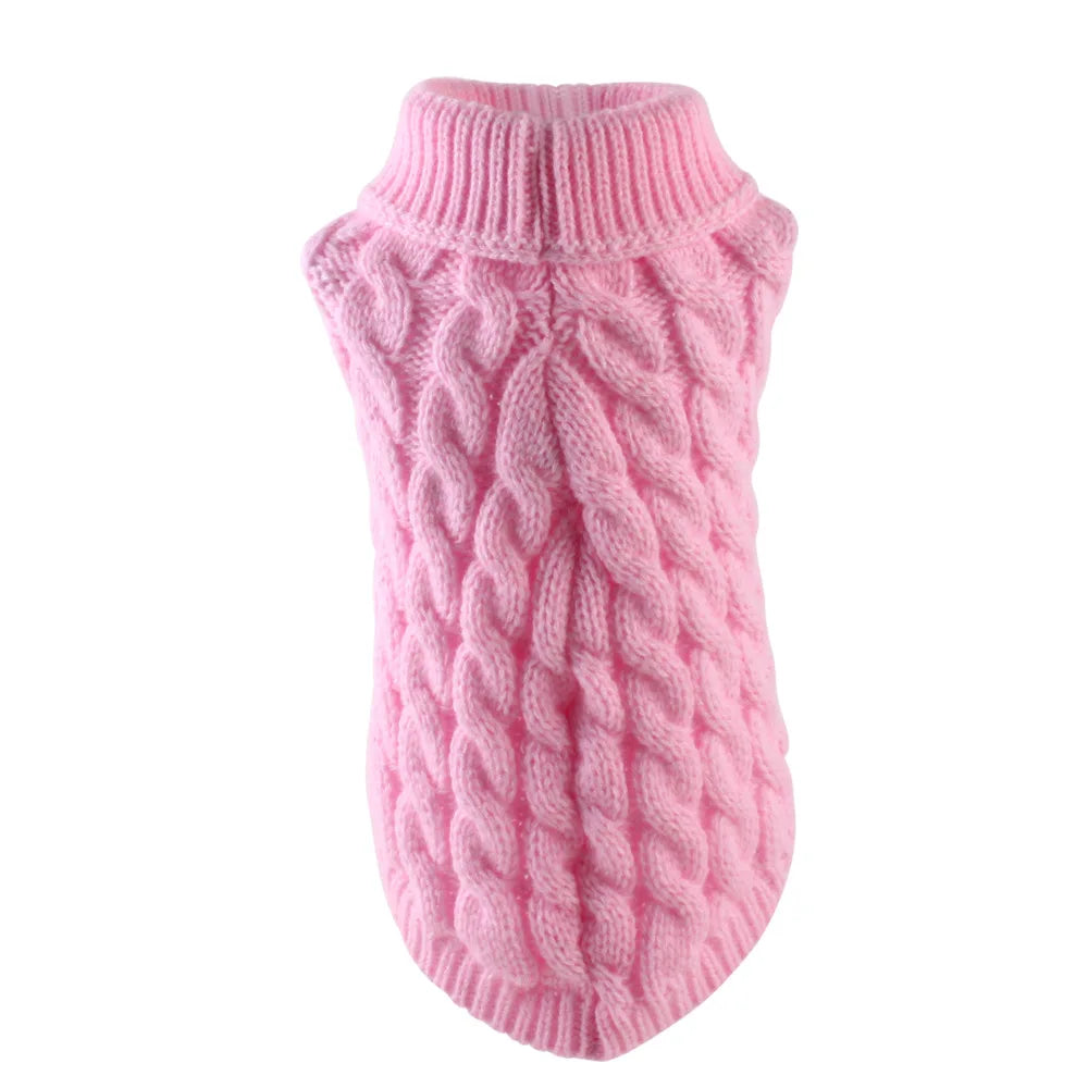Pull d’Hiver Torsadé pour Petit Chien