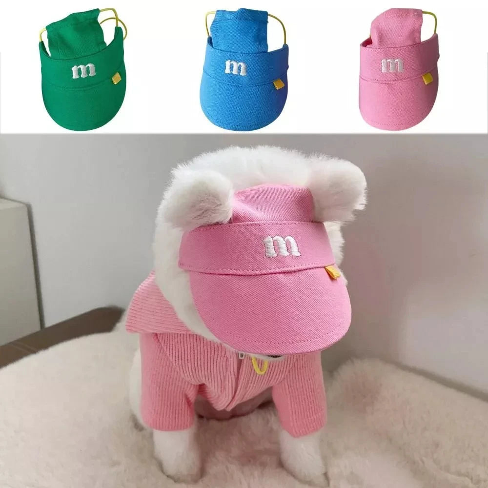 Casquette M pour Chiens et Chats – Casquette Été Ajustable à Motif Brodé