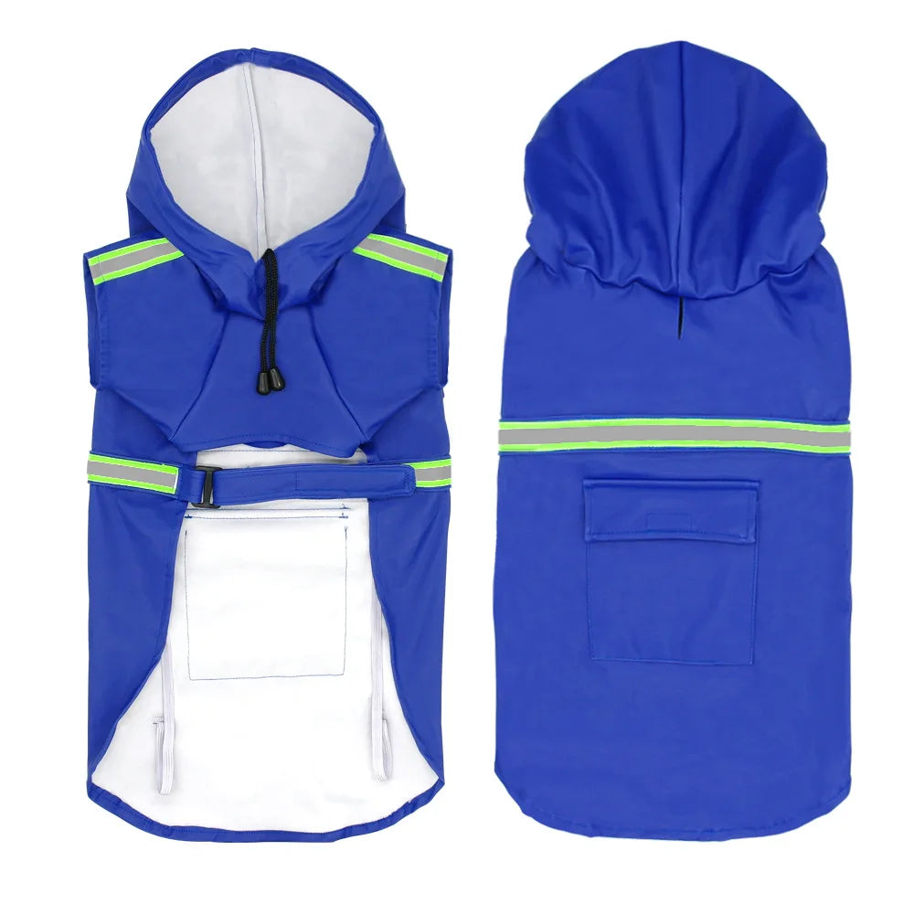 Manteau Imperméable Cape avec Bande Réfléchissante pour Chien