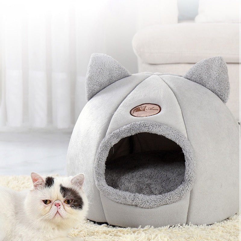 Tente Douillette pour Chat et Petit Chien – Hiver & Confort Total