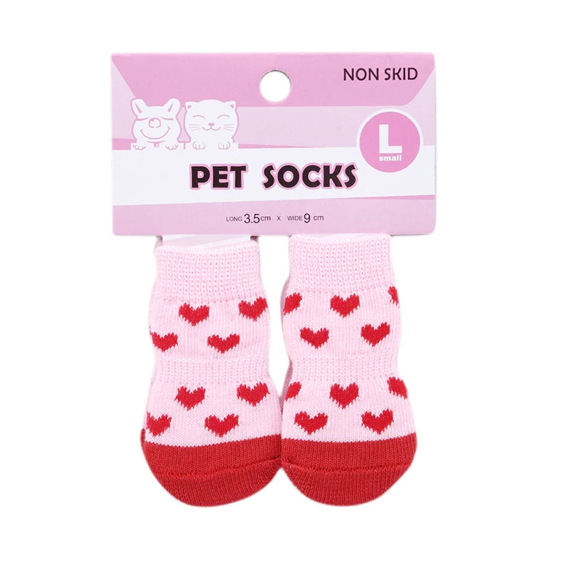 Chaussettes Antidérapantes pour Chiens et Chats – Lot de 4